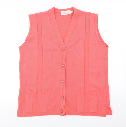 Future Lady  Womens Orange   Cardigan Jumper Size L