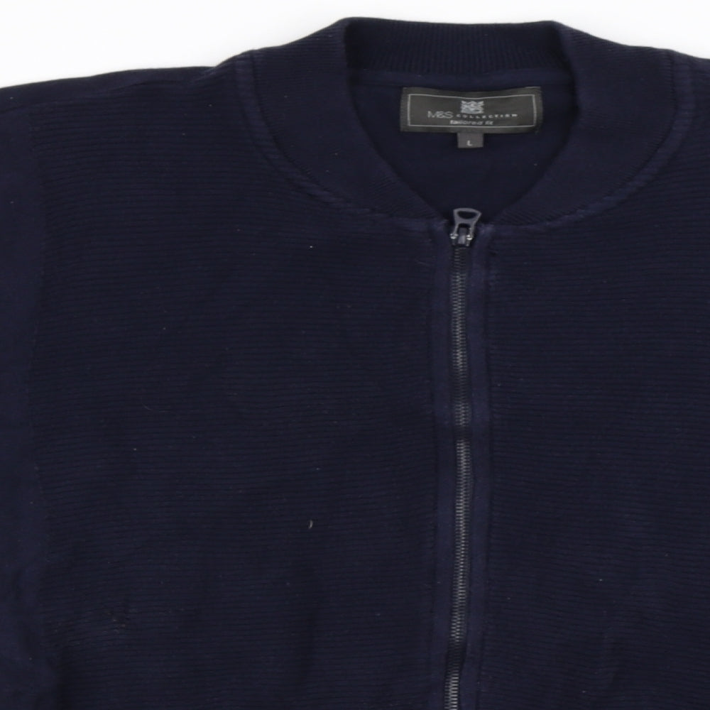 Marks and Spencer  Womens Blue   Full Zip Jumper Size L