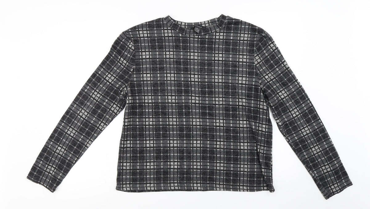 Primark Womens Black Check  Pullover Jumper Size XL