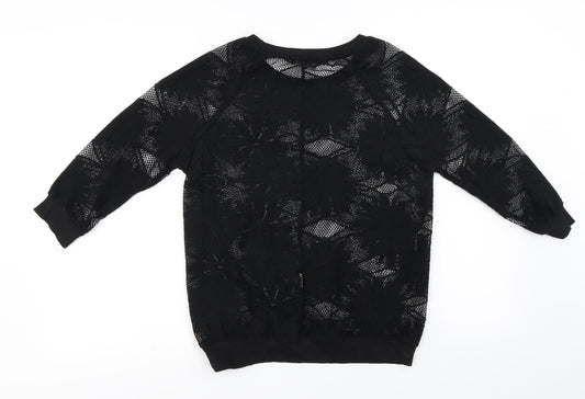 Atmosphere  Womens Black Floral  Pullover Jumper Size 6