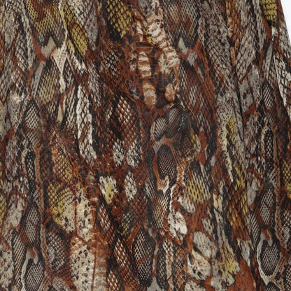 George  Womens Brown Animal Print  Basic Blouse Size 10