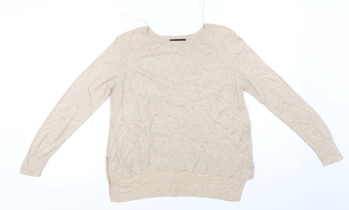 Zara Womens Beige   Pullover Jumper Size S