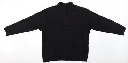 Kirkland  Mens Black   Henley Jumper Size L  - bamburgh castle
