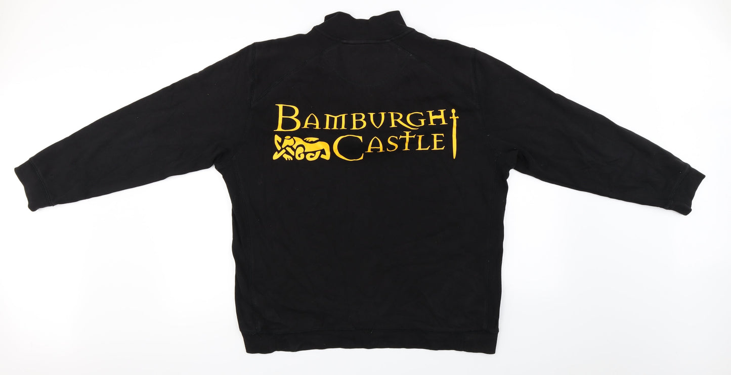 Kirkland  Mens Black   Henley Jumper Size L  - bamburgh castle