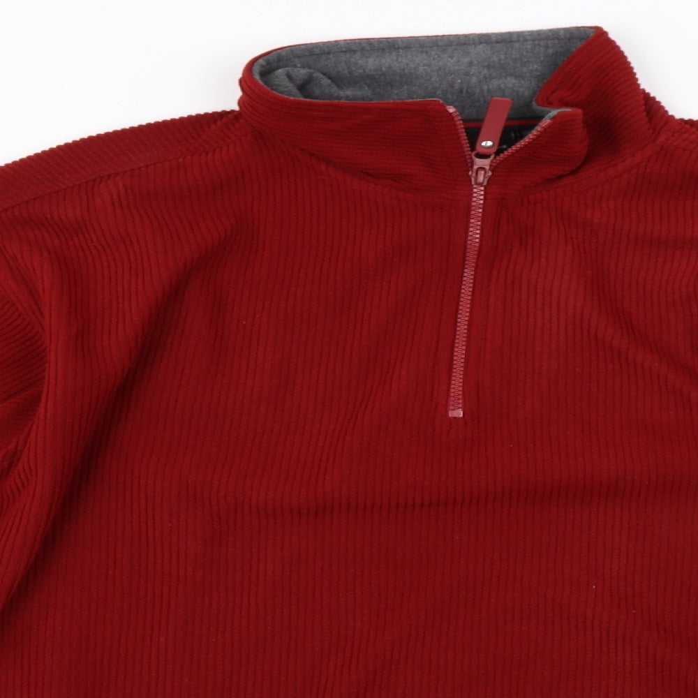BHS  Mens Red   Henley Jumper Size L