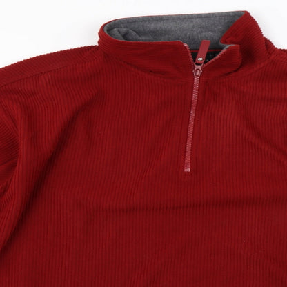 BHS  Mens Red   Henley Jumper Size L