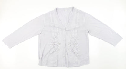 Preworn Womens Grey   Cardigan Jumper Size 22