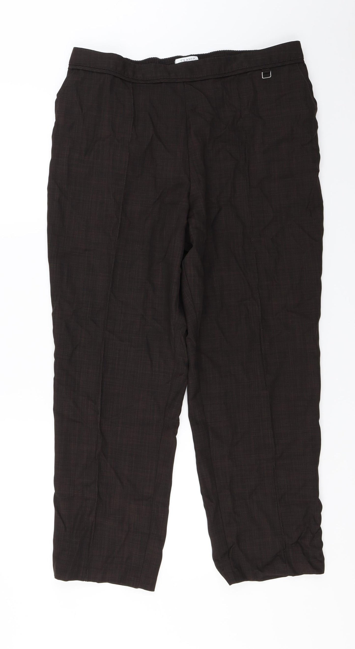 Womens UK Size 16 Marks and Spencer Regular Fit  Brown Trousers