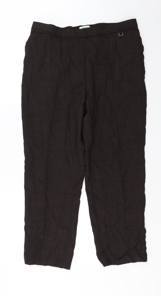 Womens UK Size 16 Marks and Spencer Regular Fit  Brown Trousers