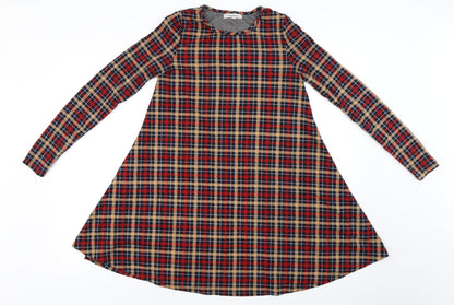 Glamorous  Womens Purple Check  A-Line  Size XS