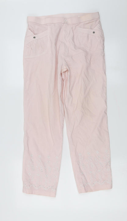 Preworn Womens Pink   Trousers  Size 28 in L22 in