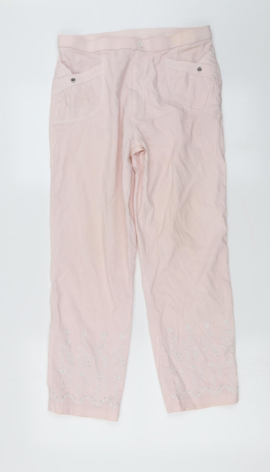 Preworn Womens Pink   Trousers  Size 28 in L22 in