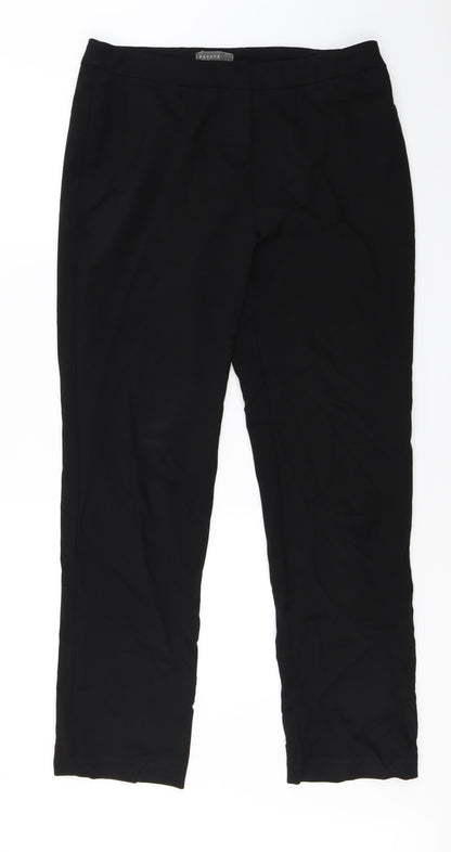 Womens UK Size 12 Papaya Regular Fit  Black Trousers