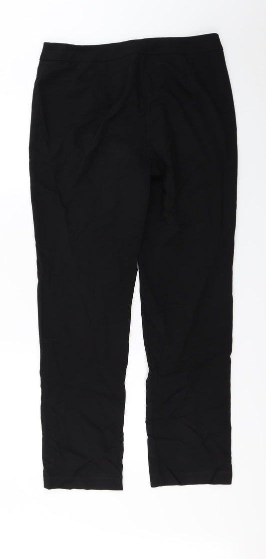 Womens UK Size 12 Papaya Regular Fit  Black Trousers