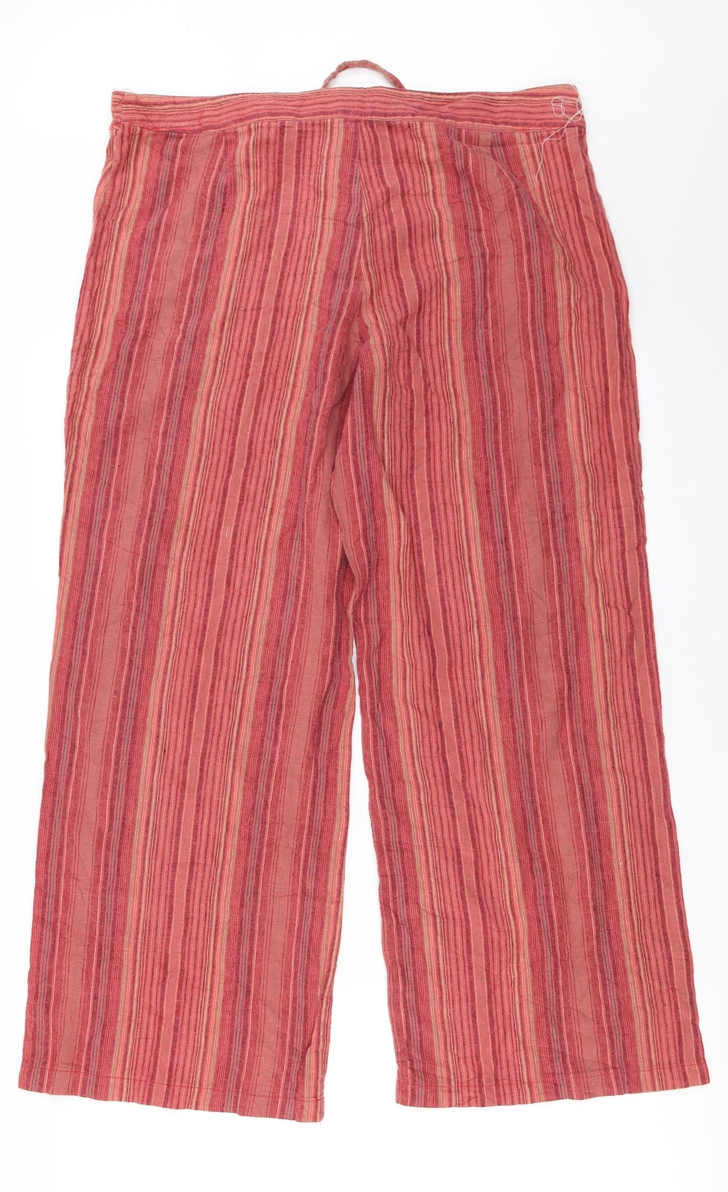 George  Womens Red Striped  Trousers  Size 34 in L24 in