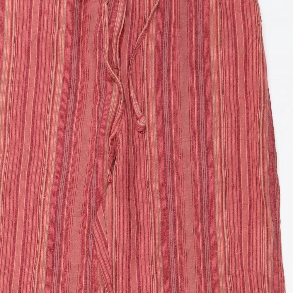 George  Womens Red Striped  Trousers  Size 34 in L24 in