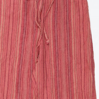 George  Womens Red Striped  Trousers  Size 34 in L24 in
