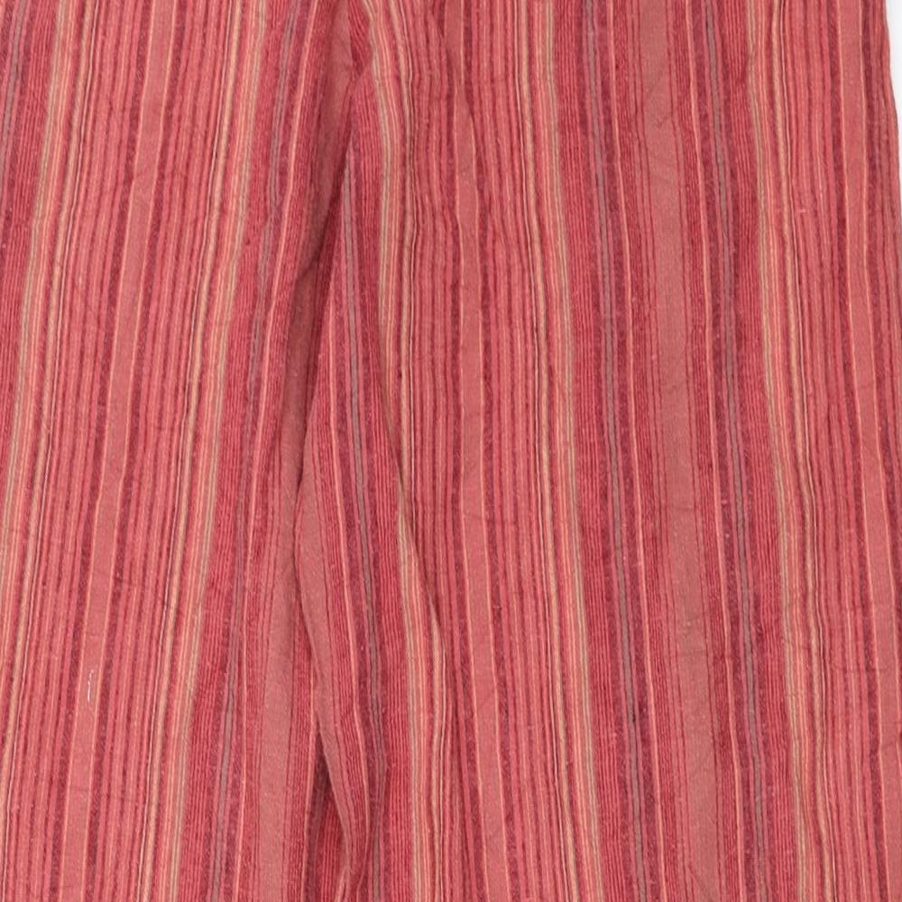 George  Womens Red Striped  Trousers  Size 34 in L24 in