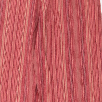 George  Womens Red Striped  Trousers  Size 34 in L24 in