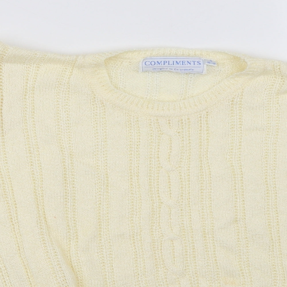 Compliments   Womens Yellow   Pullover Jumper Size S