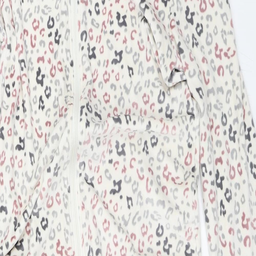 Matalan Womens White Animal Print  Top One Piece Size S  - Onesie