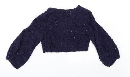 Pres De Moi Womens Blue   Cardigan Jumper Size S