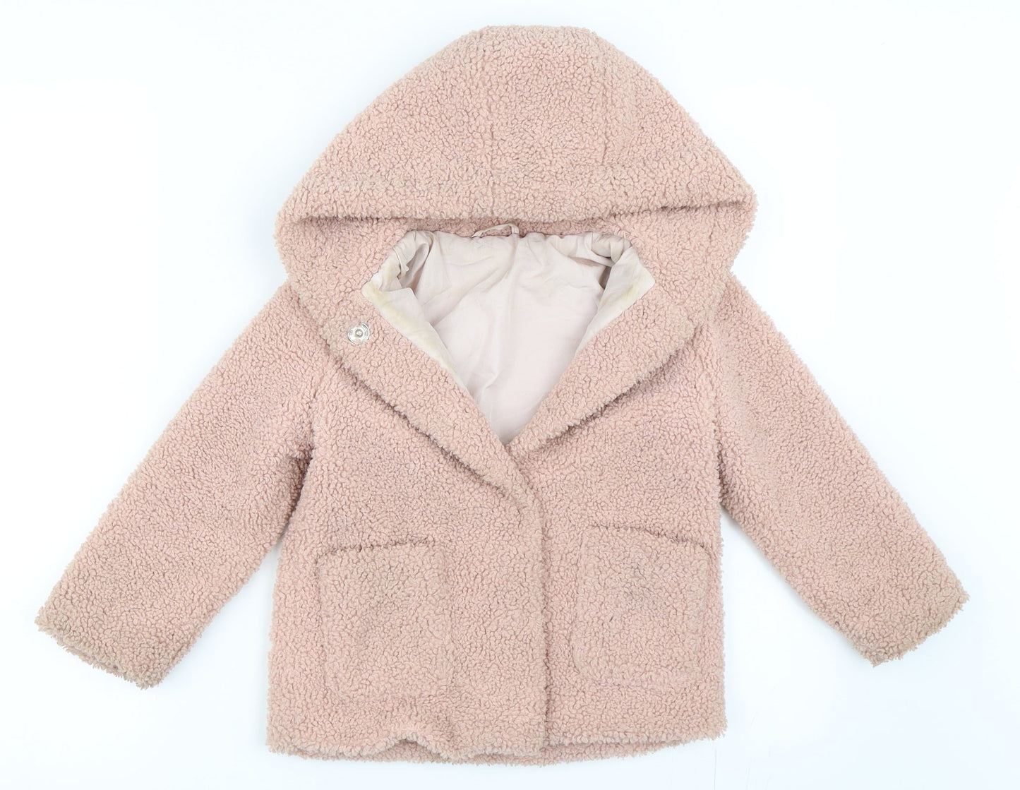 Nutmeg Girls Pink   Overcoat Coat Size 4-5 Years