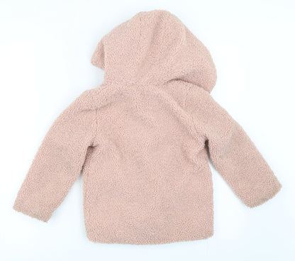 Nutmeg Girls Pink   Overcoat Coat Size 4-5 Years