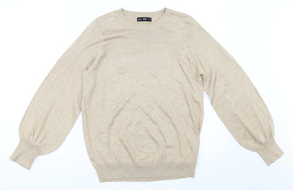 F&F Womens Gold   Pullover Jumper Size 14