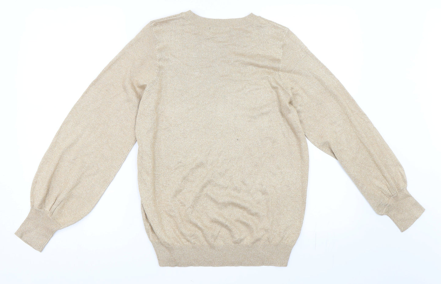 F&F Womens Gold   Pullover Jumper Size 14