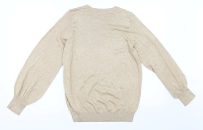 F&F Womens Gold   Pullover Jumper Size 14