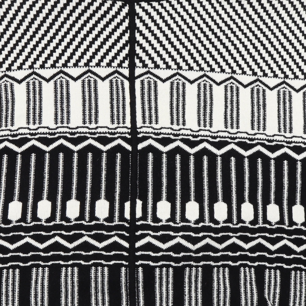 F&F Womens Black Geometric  Cape Jumper Size M