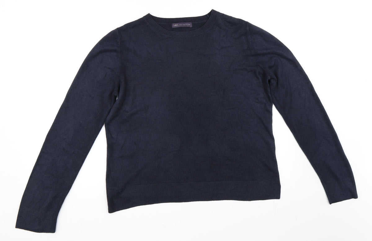 Marks & Spencer Womens Blue   Pullover Jumper Size 16
