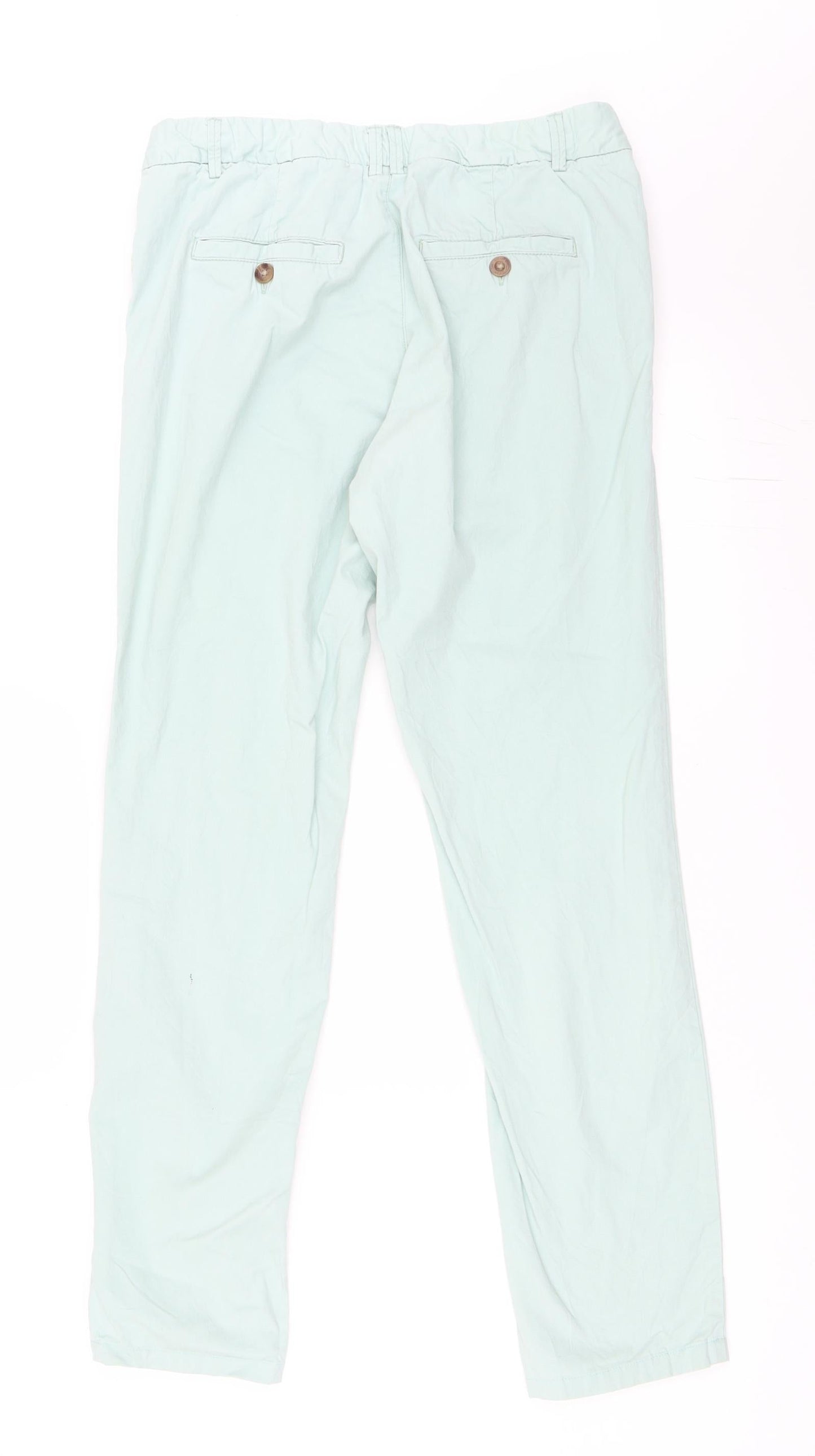Womens UK Size 36 H&M Regular Fit Chino Blue Trousers
