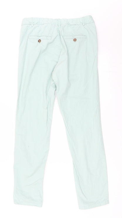 Womens UK Size 36 H&M Regular Fit Chino Blue Trousers