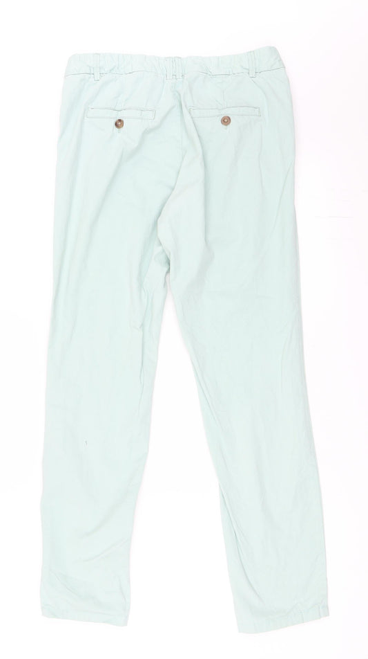 Womens UK Size 36 H&M Regular Fit Chino Blue Trousers