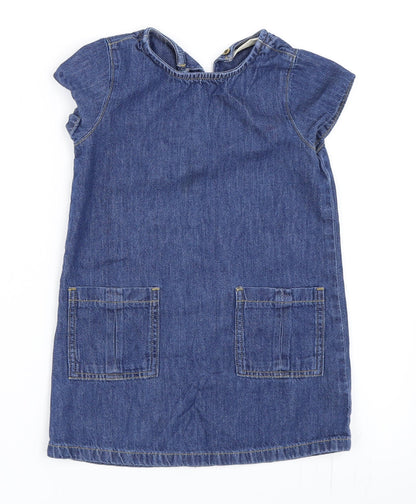 Next Girls Blue  Denim Shift  Size 4 Years