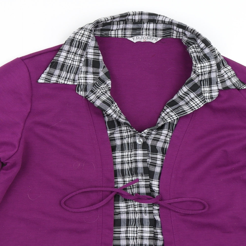 F.D Joseph Womens Purple   Cardigan Jumper Size 14