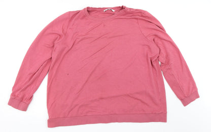 TU Womens Pink   Pullover Sweatshirt Size 22