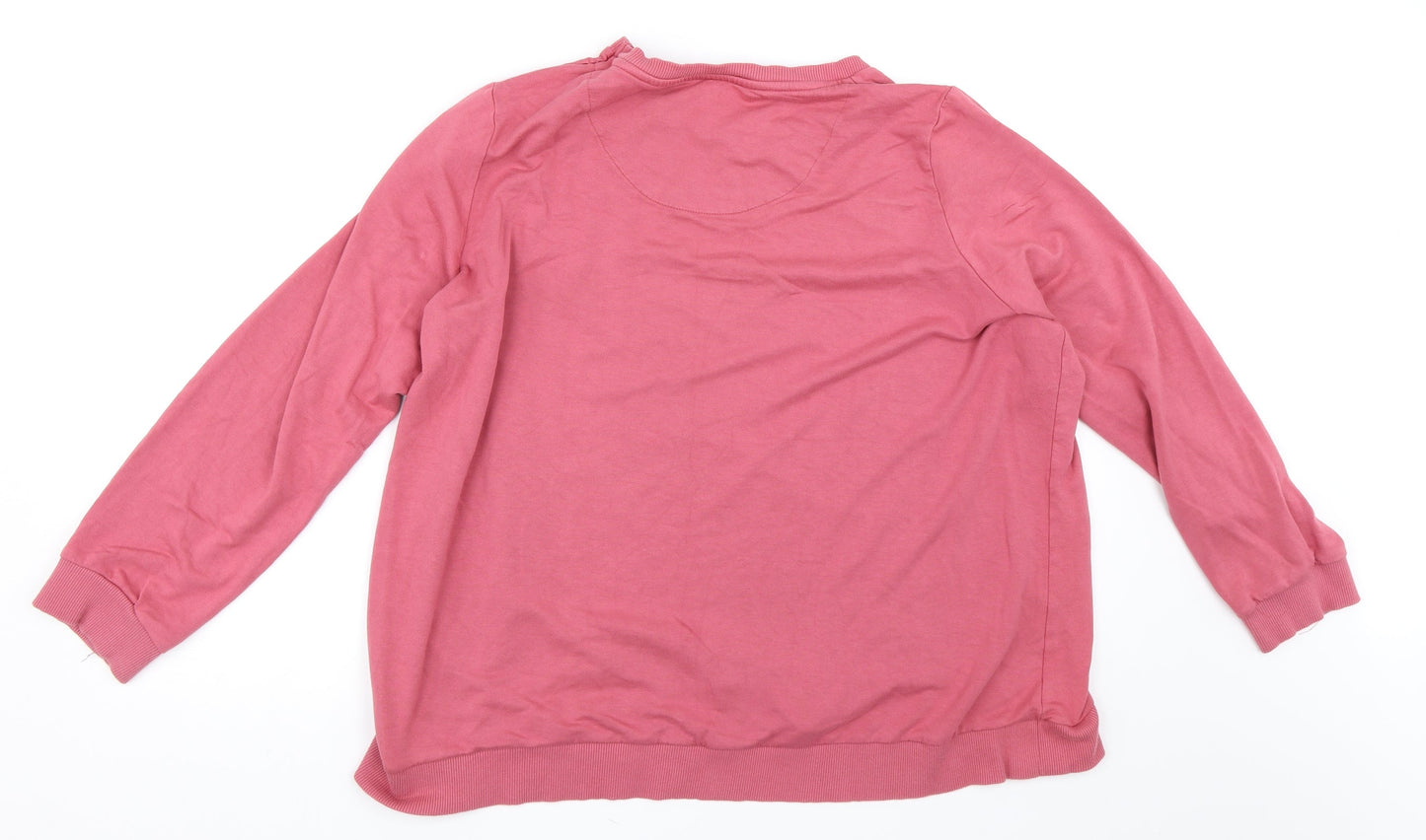 TU Womens Pink   Pullover Sweatshirt Size 22