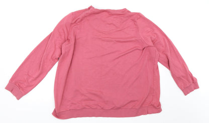 TU Womens Pink   Pullover Sweatshirt Size 22
