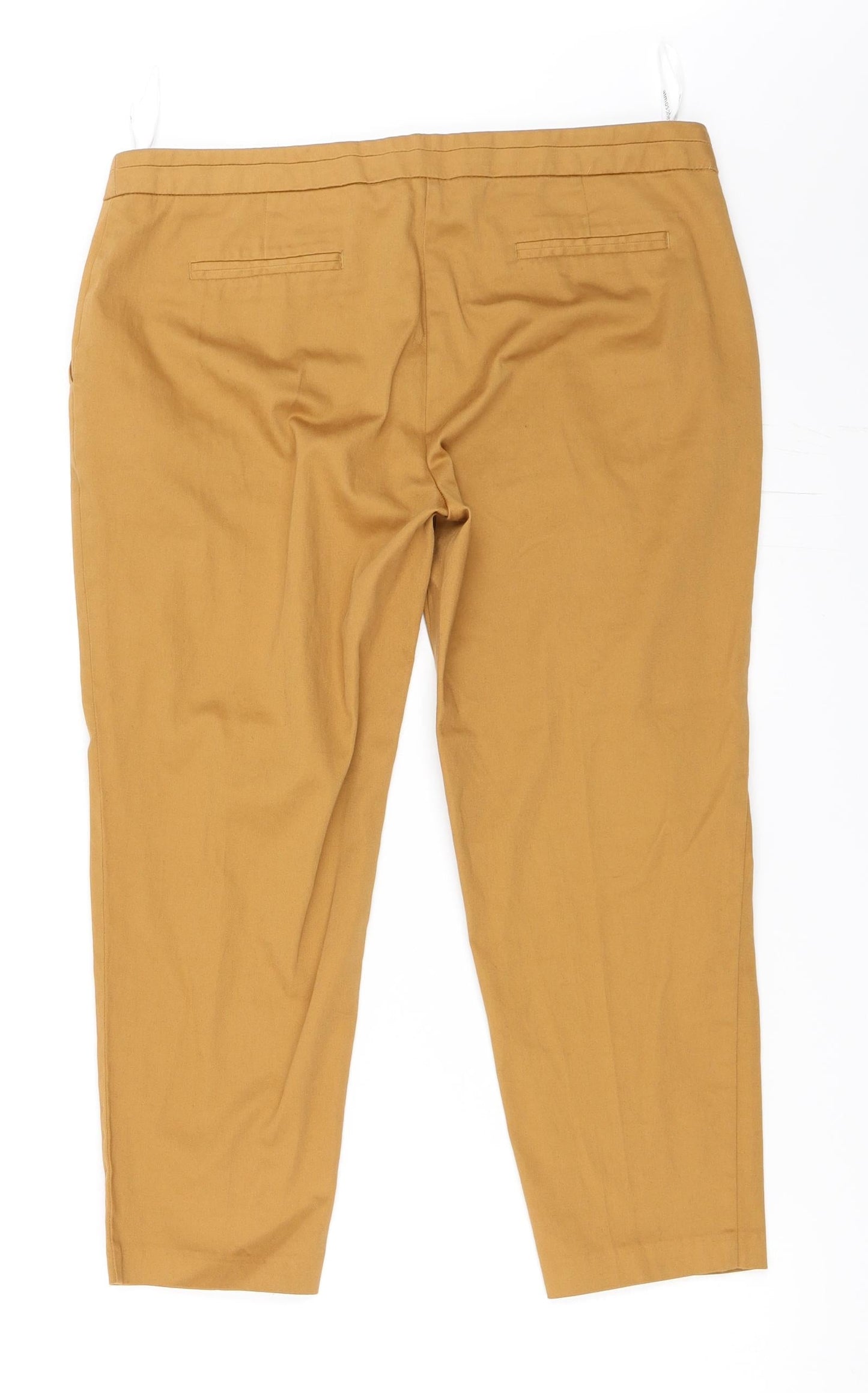 Womens UK Size 12 Atmosphere Regular Fit Cropped Beige Trousers
