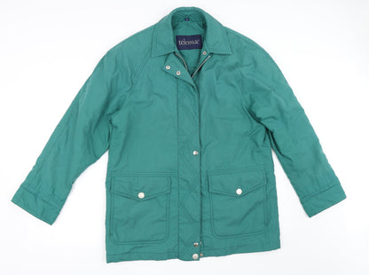 Womens UK Size M Telemac Green Quilted Coat