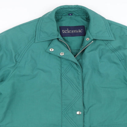 Womens UK Size M Telemac Green Quilted Coat