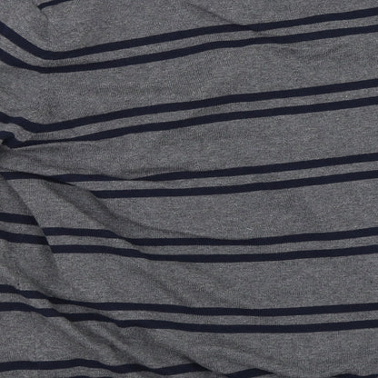 Cedar Wood State Mens Grey Striped  Pullover Jumper Size 2XL