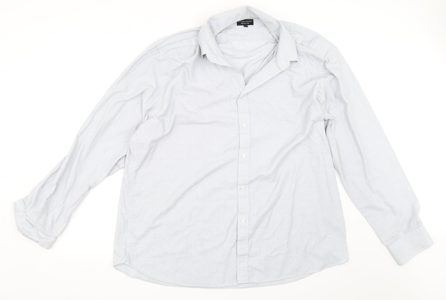 Taylor & Wright Mens Grey    Button-Up Size 17.5