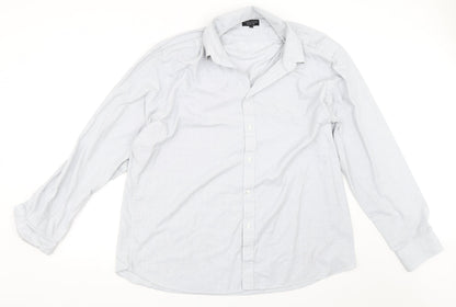 Taylor & Wright Mens Grey    Button-Up Size 17.5