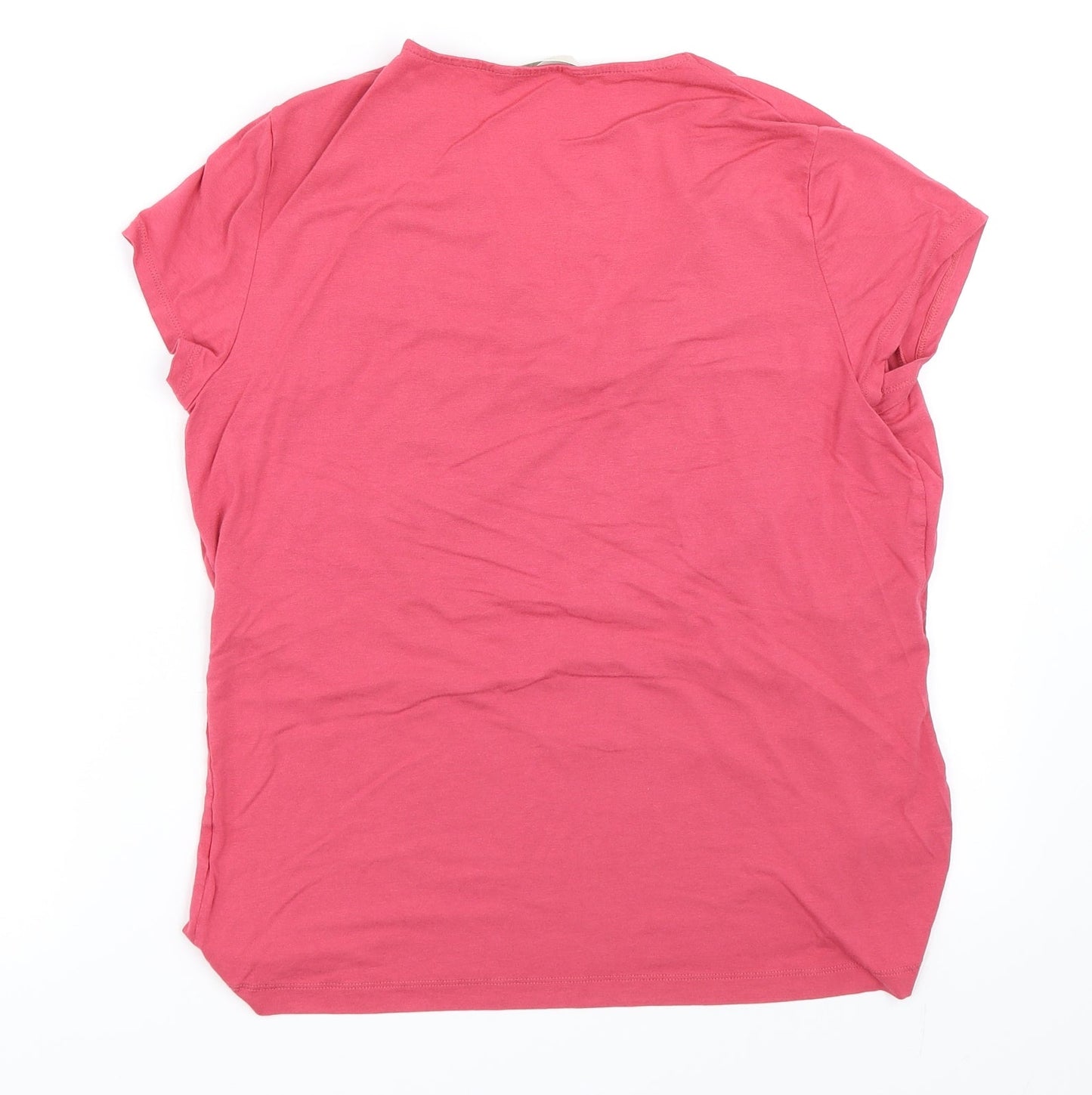 Womens UK Size 16 Marks and Spencer Pink Basic T-Shirt