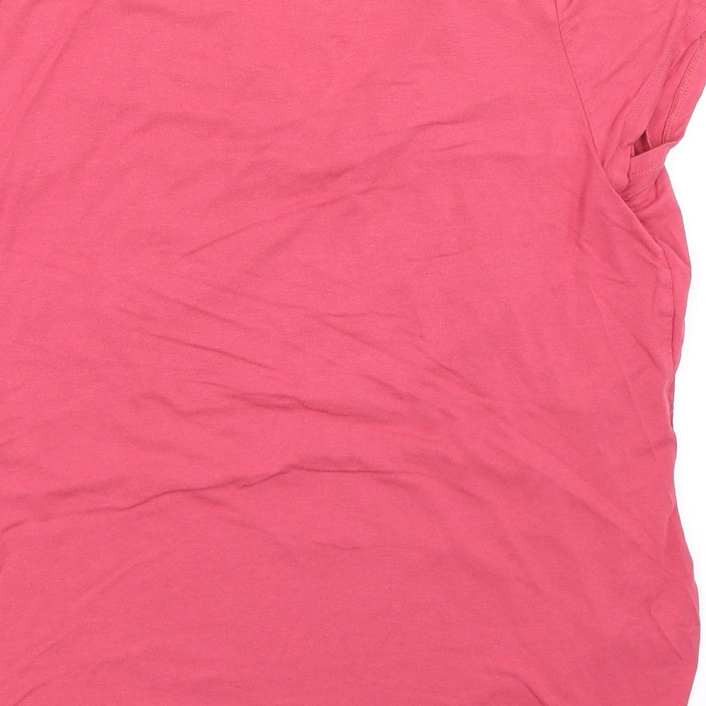 Womens UK Size 16 Marks and Spencer Pink Basic T-Shirt