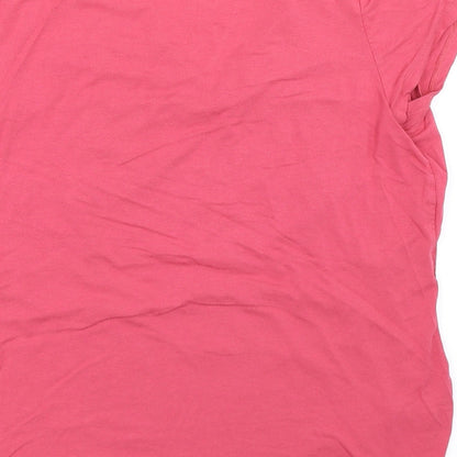 Womens UK Size 16 Marks and Spencer Pink Basic T-Shirt